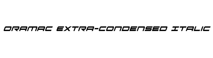 Oramac Extra-Condensed Italic Font
