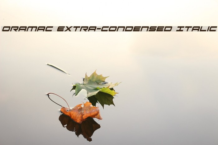 Oramac Extra-Condensed Italic Font examples