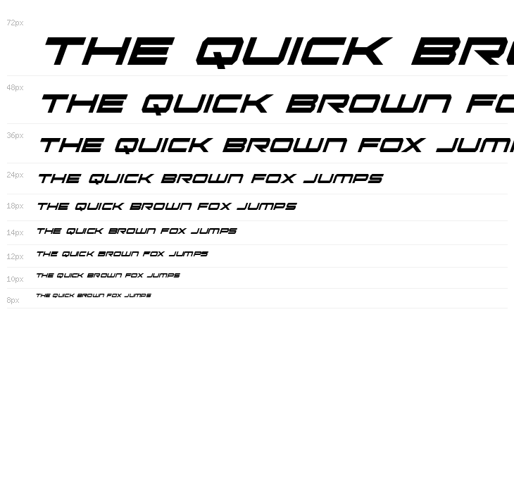 Oramac Extra-Condensed Italic Waterfall