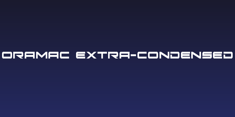 Oramac Extra-Condensed Social Header
