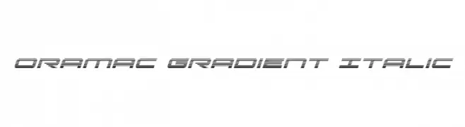 Oramac Gradient Italic  नि: शुल्क फ़ॉन्ट्स डाउनलोड