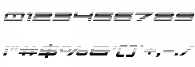 Oramac Gradient Italic Font OTHER CHARS