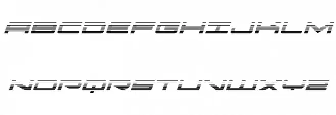 Oramac Gradient Italic Schriftart Groß