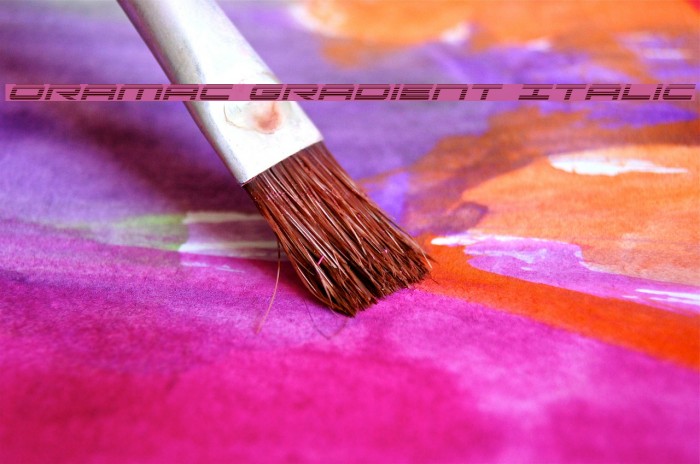 Oramac Gradient Italic Example 1