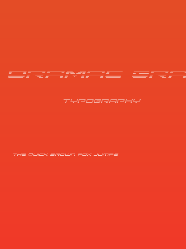 Oramac Gradient Italic Poster
