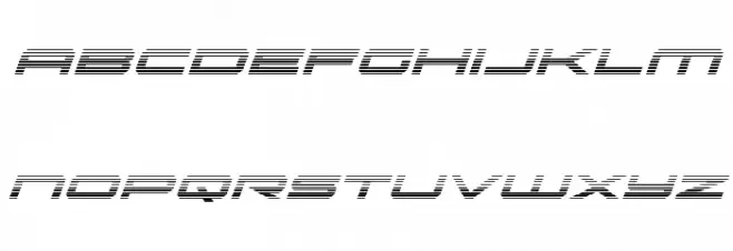 Oramac Gradient Italic Caratteri MINUSCOLO