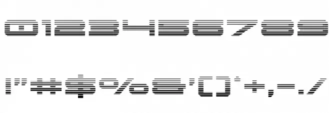 Oramac Gradient Font OTHER CHARS