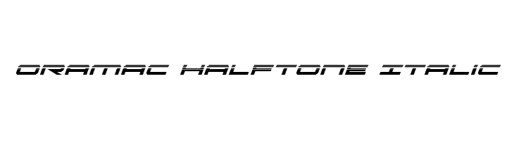 Oramac Halftone Italic Font