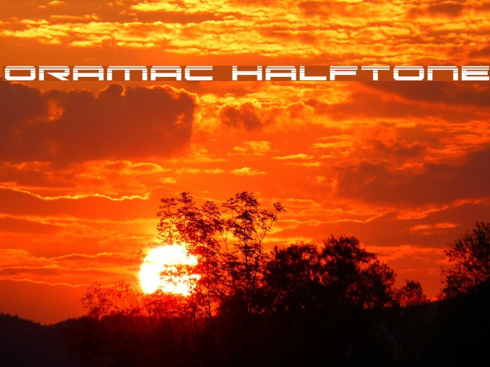 Oramac Halftone Font examples