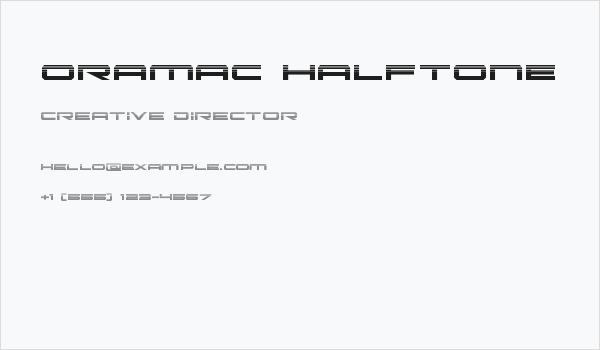 Oramac Halftone Business Card
