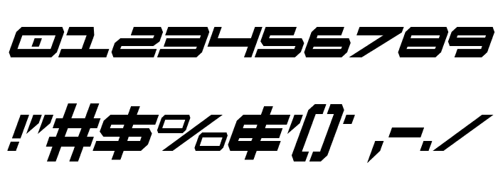 Oramac ItaliCon Font OTHER CHARS