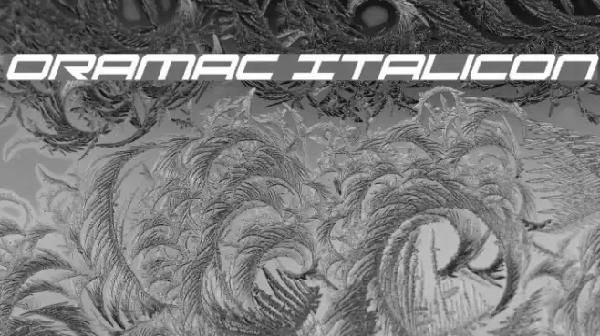 Oramac ItaliCon Font examples