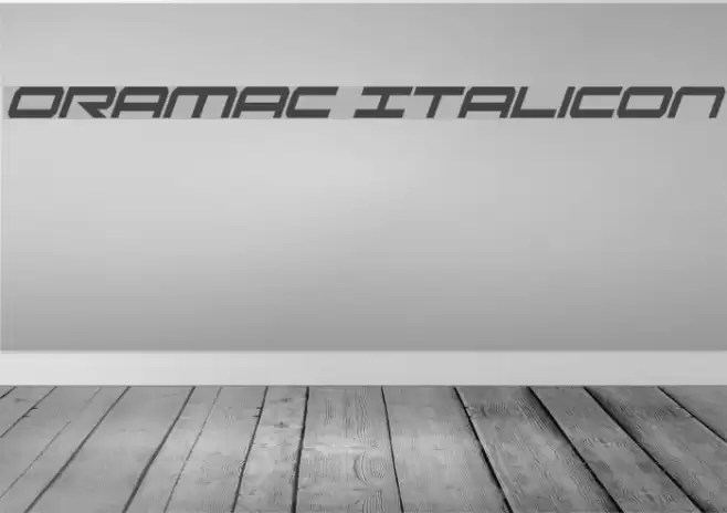 Oramac ItaliCon Font examples
