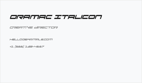 Oramac ItaliCon Business Card