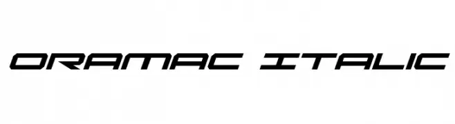 Oramac Italic  Скачать бесплатные шрифты