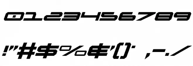 Oramac Italic Font OTHER CHARS