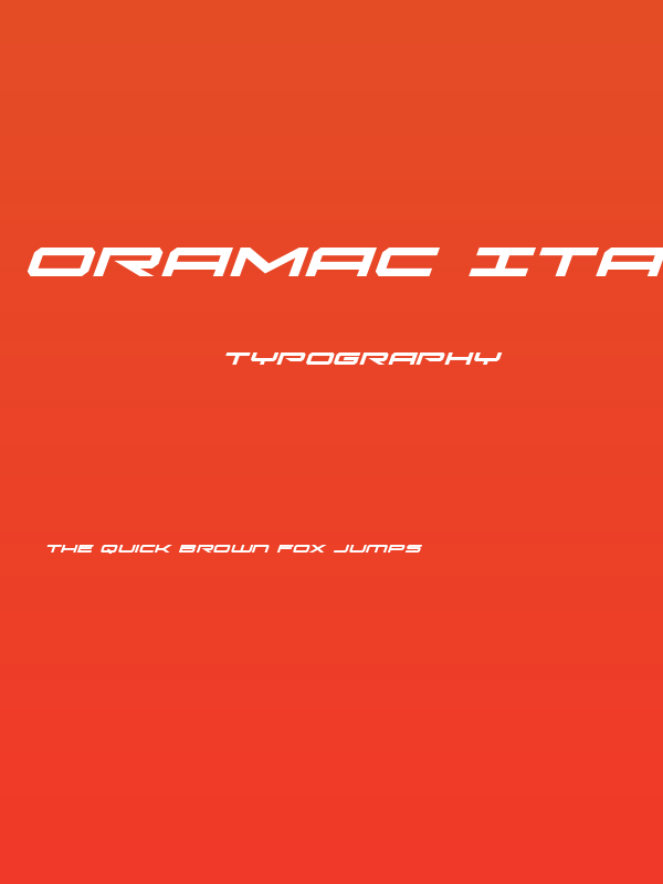 Oramac Italic Poster