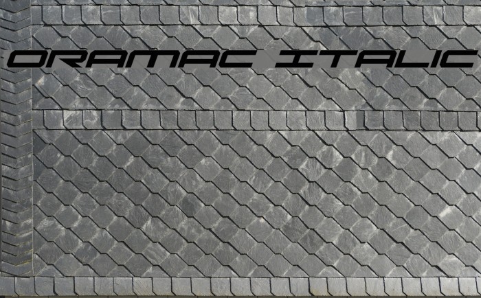 Oramac Italic Font examples