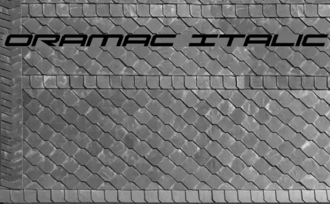 Oramac Italic Font examples