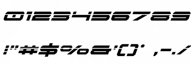 Oramac Laser Italic Font OTHER CHARS