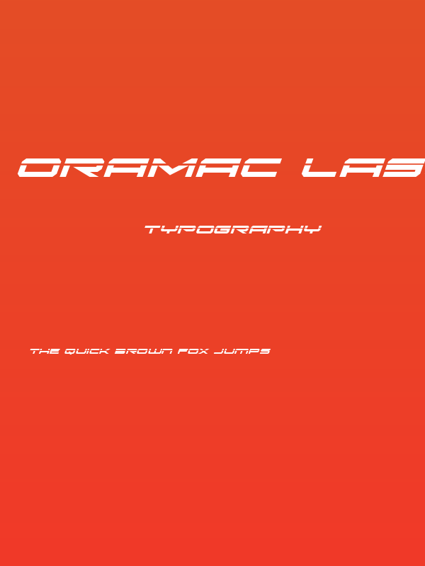 Oramac Laser Italic Poster
