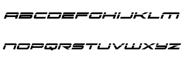 Oramac Laser Italic Font LOWERCASE