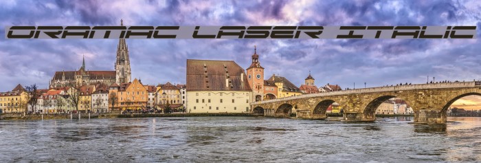 Oramac Laser Italic Font examples