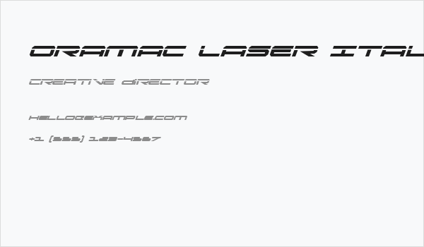 Oramac Laser Italic Business Card