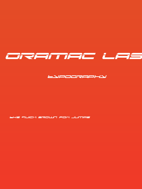 Oramac Laser Italic Poster