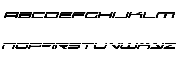 Oramac Laser Italic Font LOWERCASE