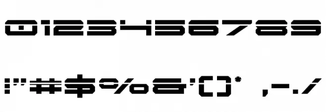 Oramac Laser Font OTHER CHARS