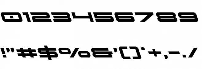 Oramac Leftalic Font OTHER CHARS