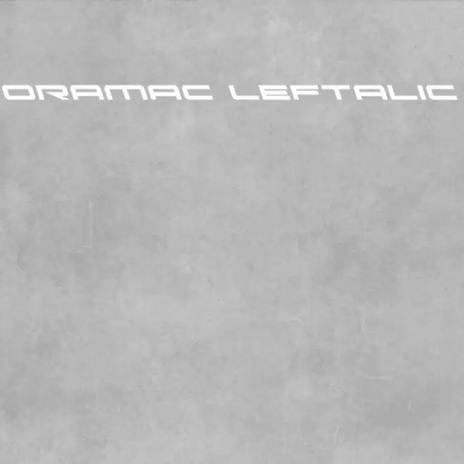 Oramac Leftalic Font examples