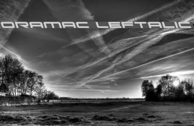 Oramac Leftalic Font examples