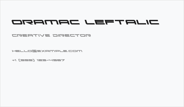 Oramac Leftalic Business Card