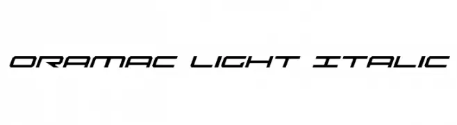 Oramac Light Italic  免费字体下载