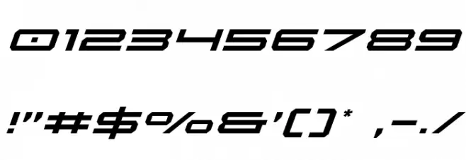 Oramac Light Italic Font OTHER CHARS