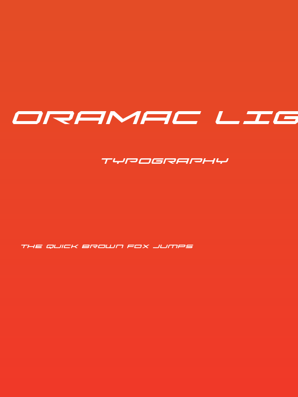 Oramac Light Italic Poster