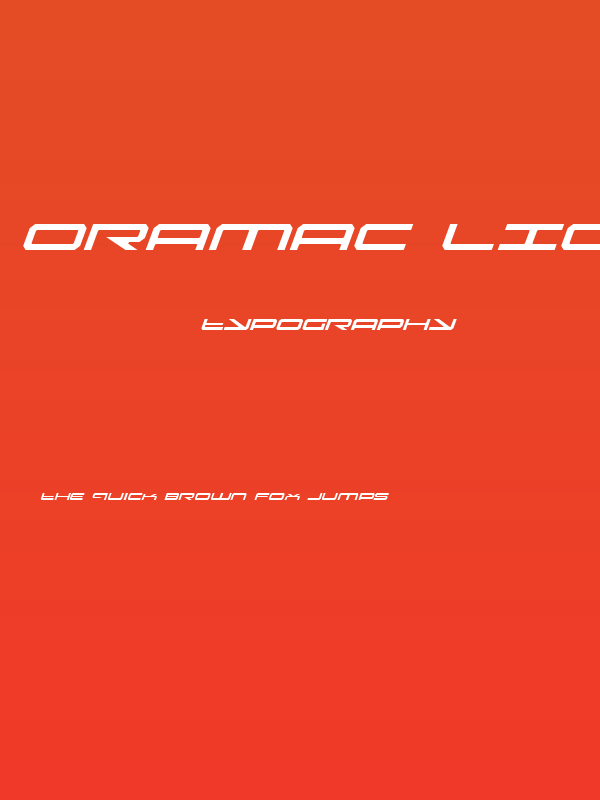 Oramac Light Italic Poster