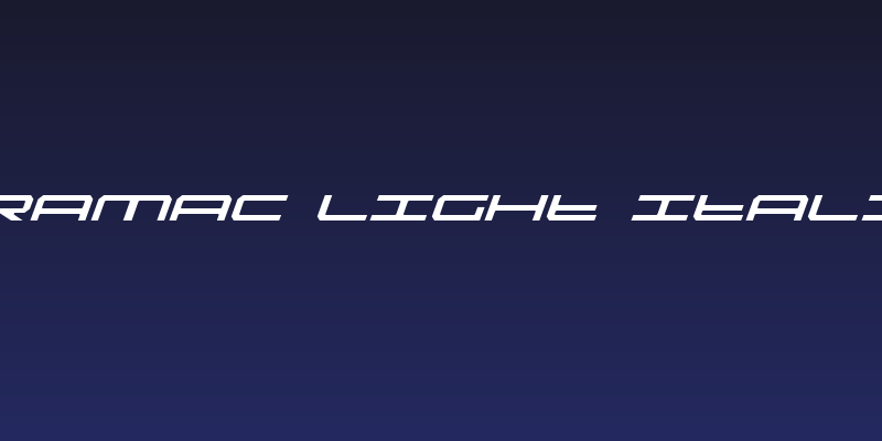 Oramac Light Italic Social Header