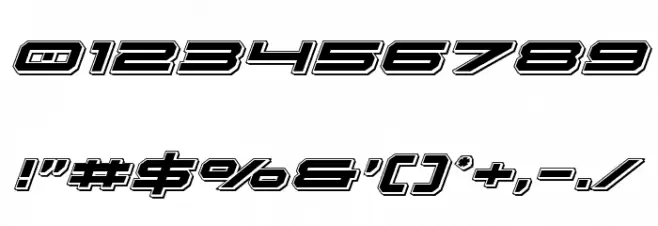 Oramac Punch Italic Font OTHER CHARS