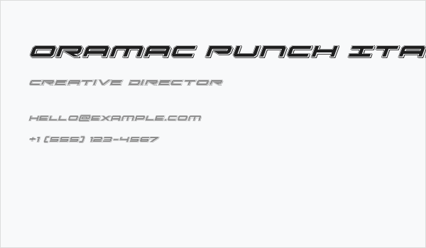 Oramac Punch Italic Business Card