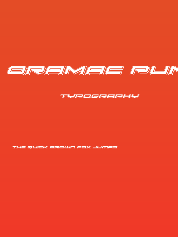 Oramac Punch Italic Poster