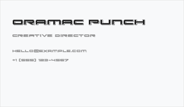 Oramac Punch Business Card