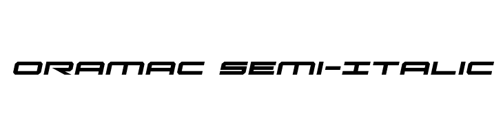 Oramac Semi-Italic  font caratteri gratis