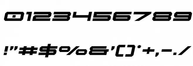 Oramac Semi-Italic Font OTHER CHARS