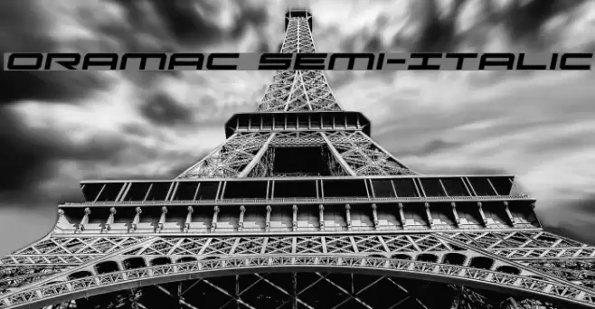 Oramac Semi-Italic Font examples
