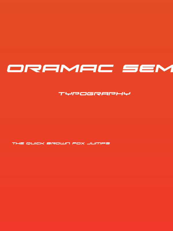 Oramac Semi-Italic Poster