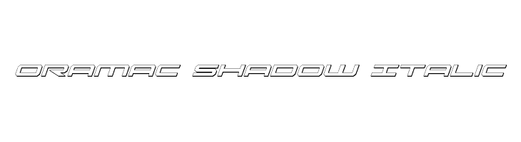 Oramac Shadow Italic  フリーフォントのダウンロード