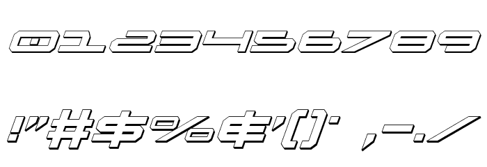 Oramac Shadow Italic Font OTHER CHARS